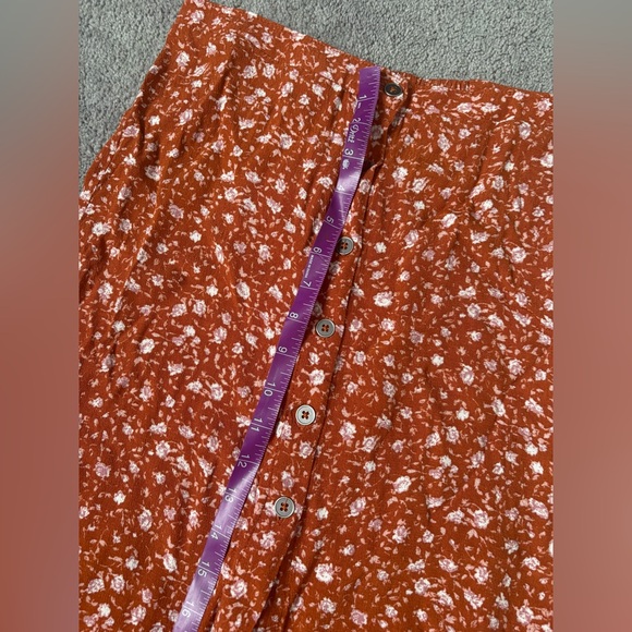 NWOT Wild Fable Vibrant Orange Floral Maxi Skirt - Picture 8 of 8